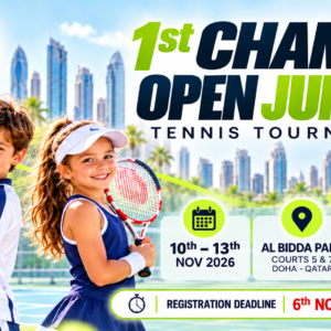 1st Champs Open Junior Tennis Tournament - Age 8 & 9 Years