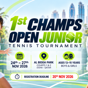 1st Champs Open Junior Tennis Tournament - Age 13 to 15 Years